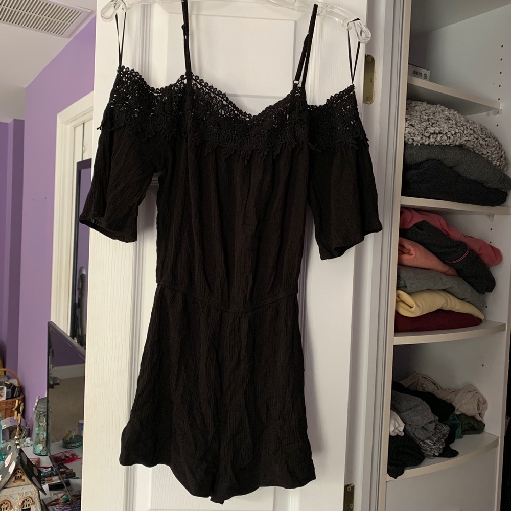 NWT Black Cold Shoulder Romper